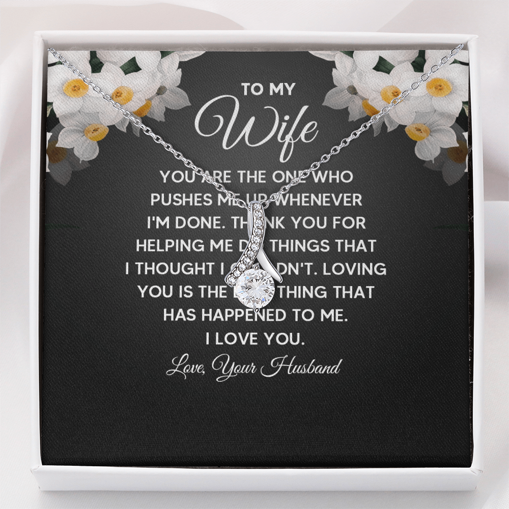 Alluring Beauty Necklace:To My Wife I Love Your Husband