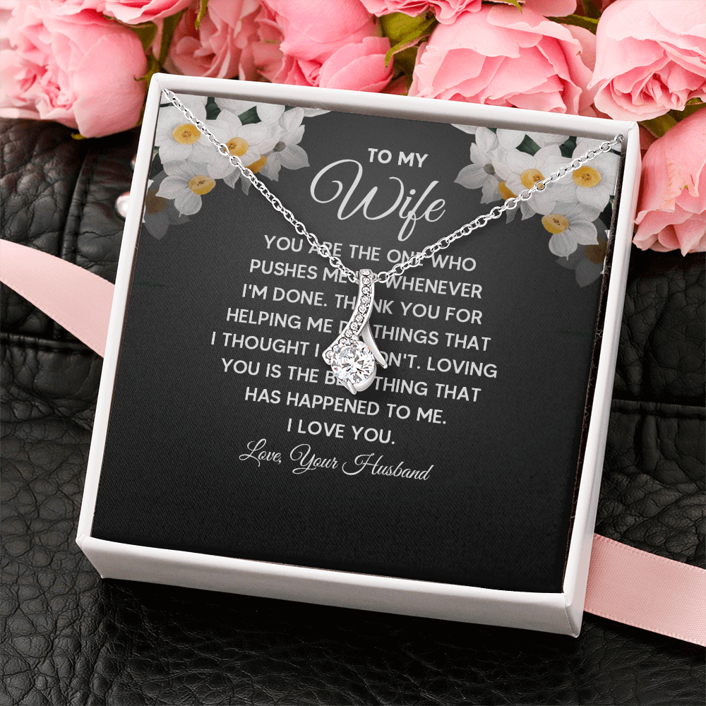 Alluring Beauty Necklace:To My Wife I Love Your Husband