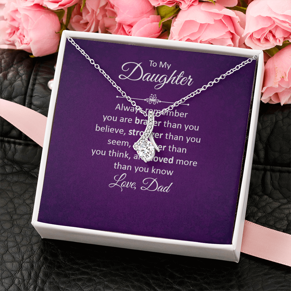 Alluring Beauty Necklace :To My Daughter Love Dad