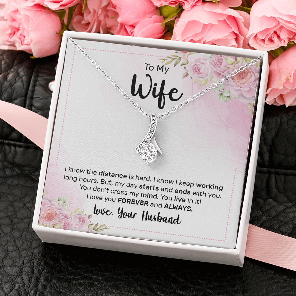 Alluring Beauty Necklace:To My Wife Love Your Husband