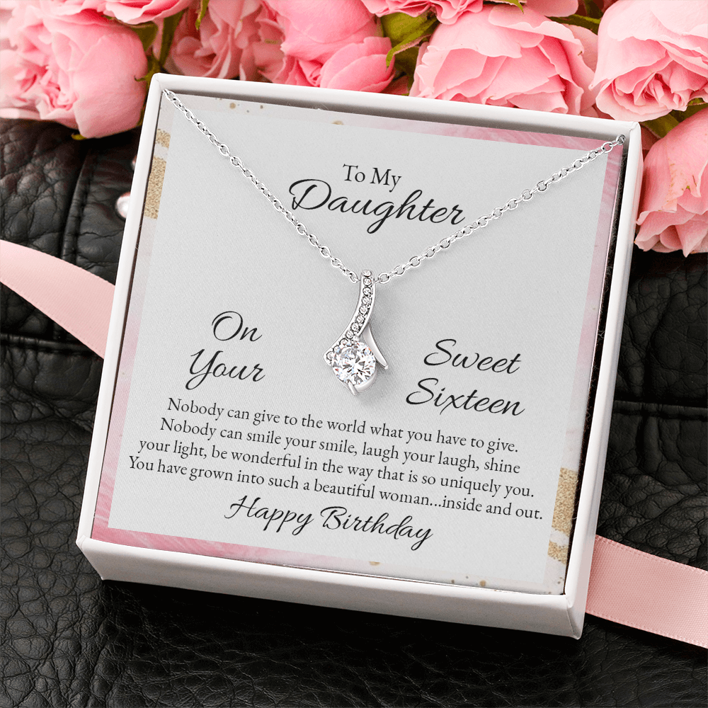 Alluring Beauty Necklace :To My Daughter Happy Birthday Sweet 16