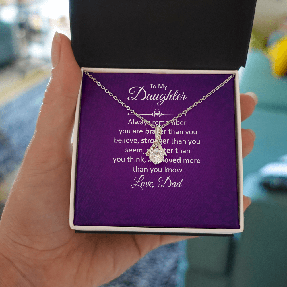 Alluring Beauty Necklace :To My Daughter Love Dad