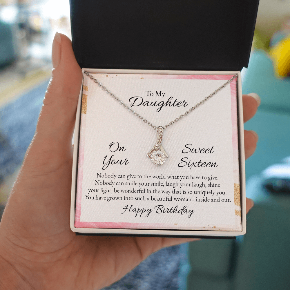 Alluring Beauty Necklace :To My Daughter Happy Birthday Sweet 16