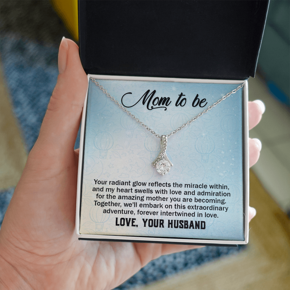 Alluring Beauty Necklace:Mom to Be Love , Your Husband