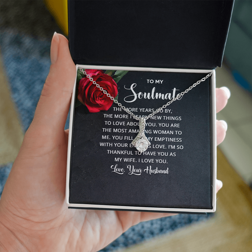 Alluring Beauty Necklace: To My Soulmate Love Your Husband