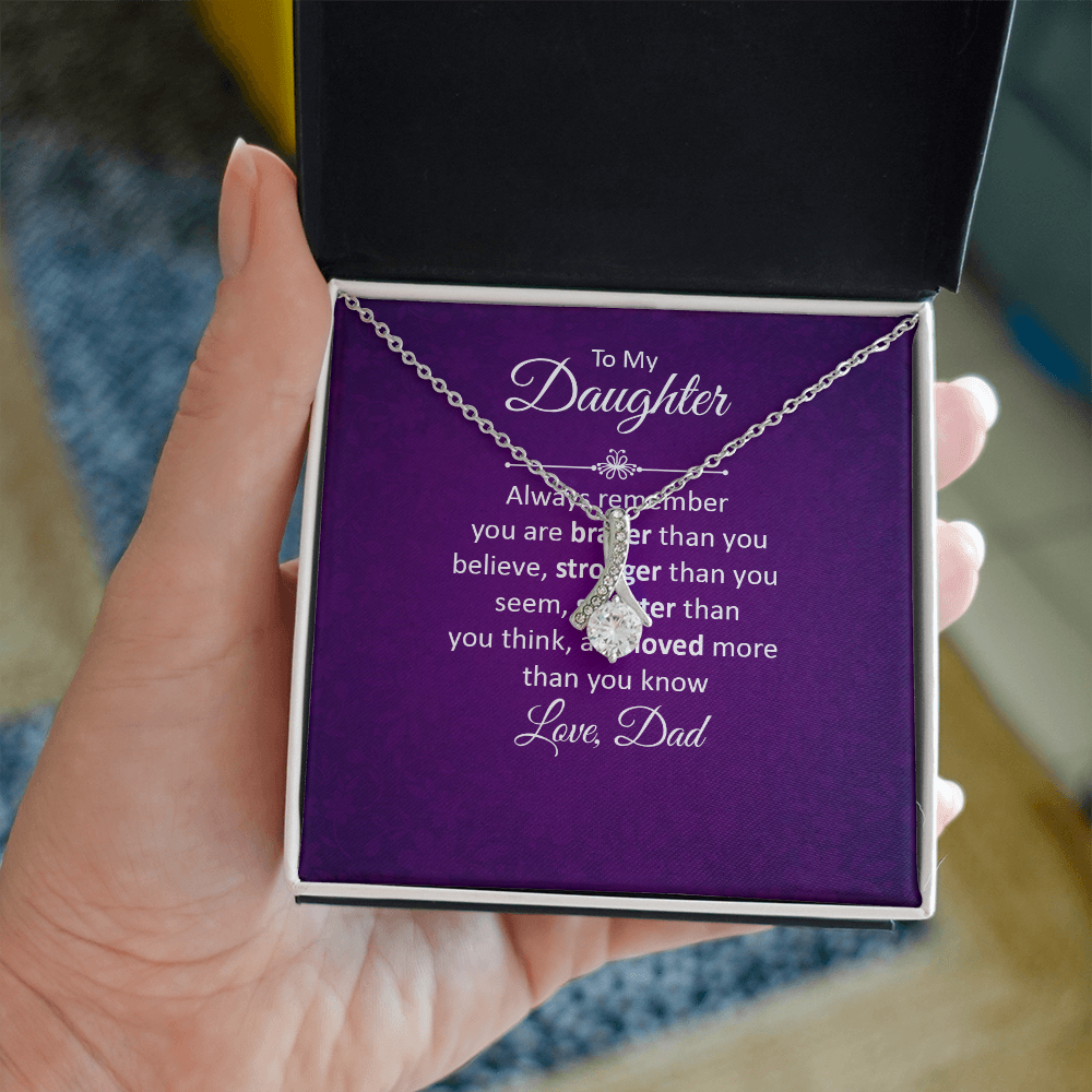 Alluring Beauty Necklace :To My Daughter Love Dad