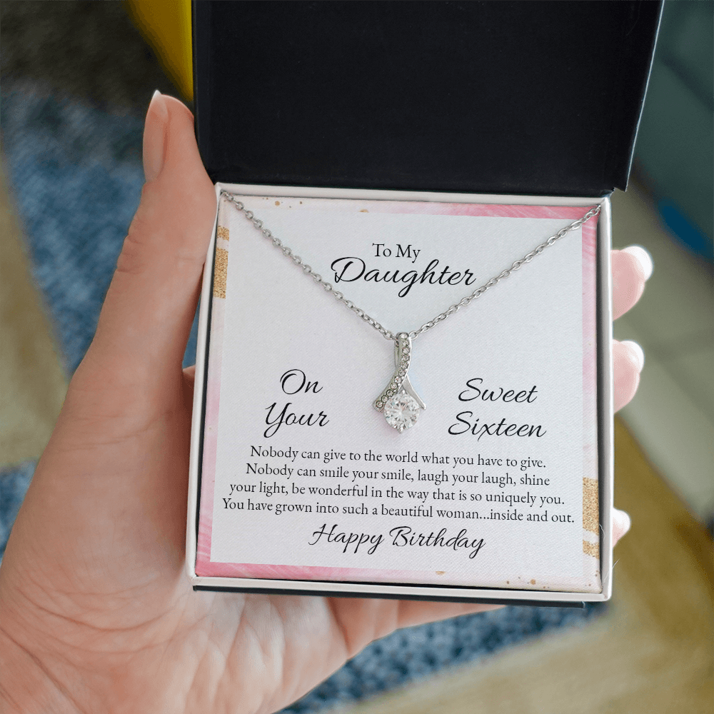 Alluring Beauty Necklace :To My Daughter Happy Birthday Sweet 16