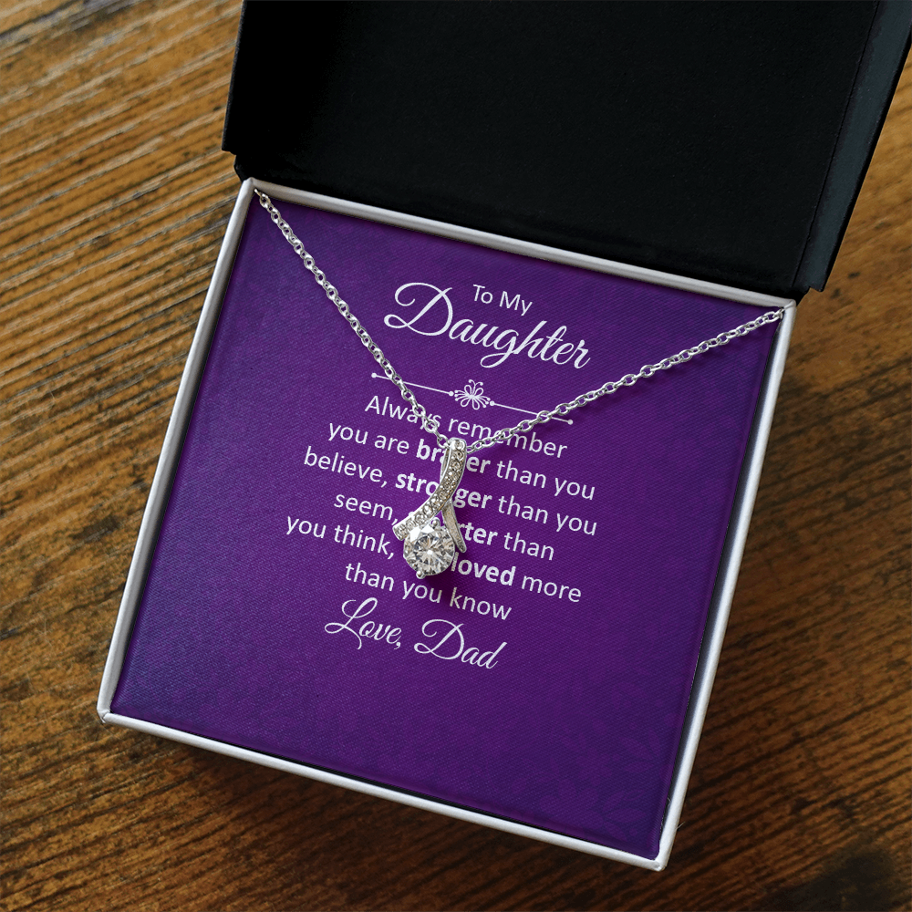 Alluring Beauty Necklace :To My Daughter Love Dad