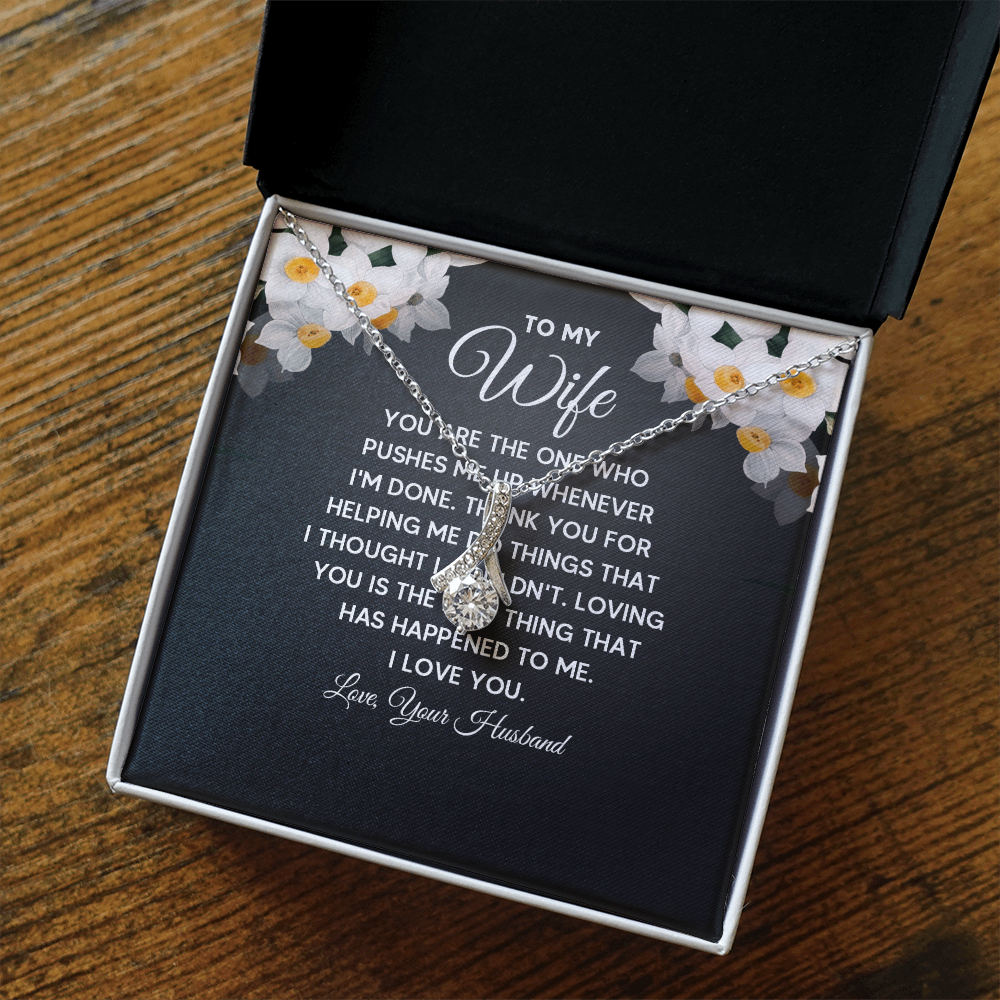 Alluring Beauty Necklace:To My Wife I Love Your Husband