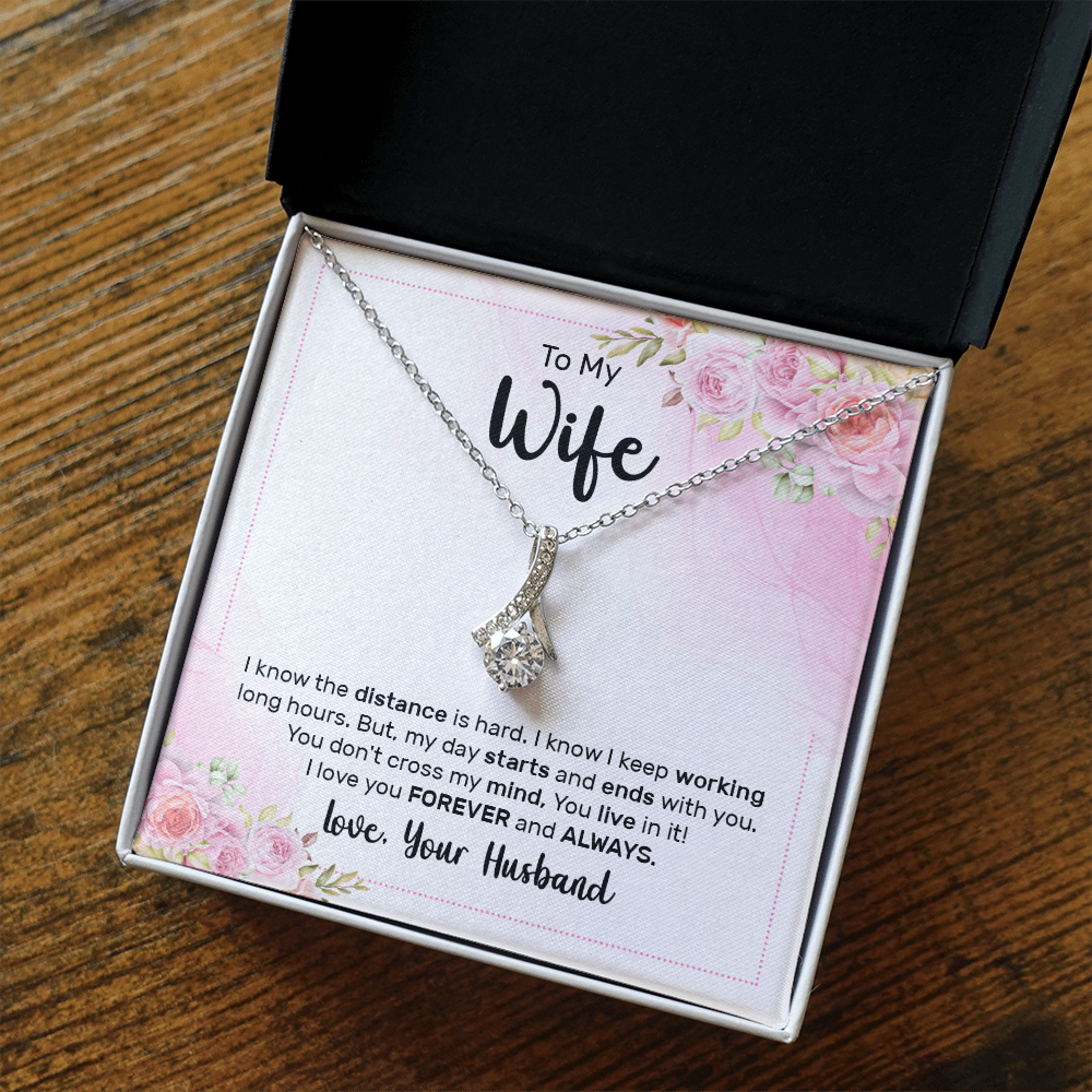 Alluring Beauty Necklace:To My Wife Love Your Husband