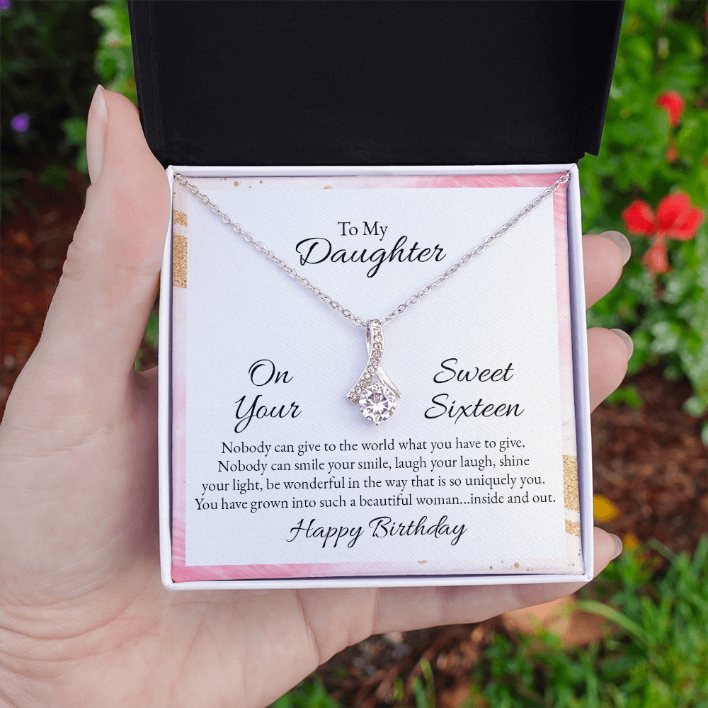 Alluring Beauty Necklace :To My Daughter Happy Birthday Sweet 16