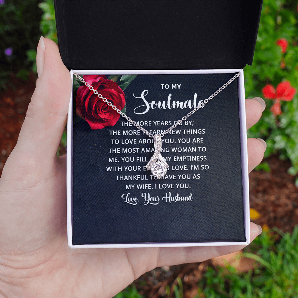 Alluring Beauty Necklace: To My Soulmate Love Your Husband