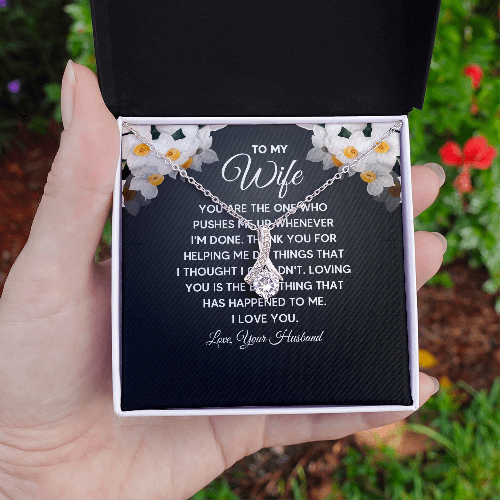 Alluring Beauty Necklace:To My Wife I Love Your Husband