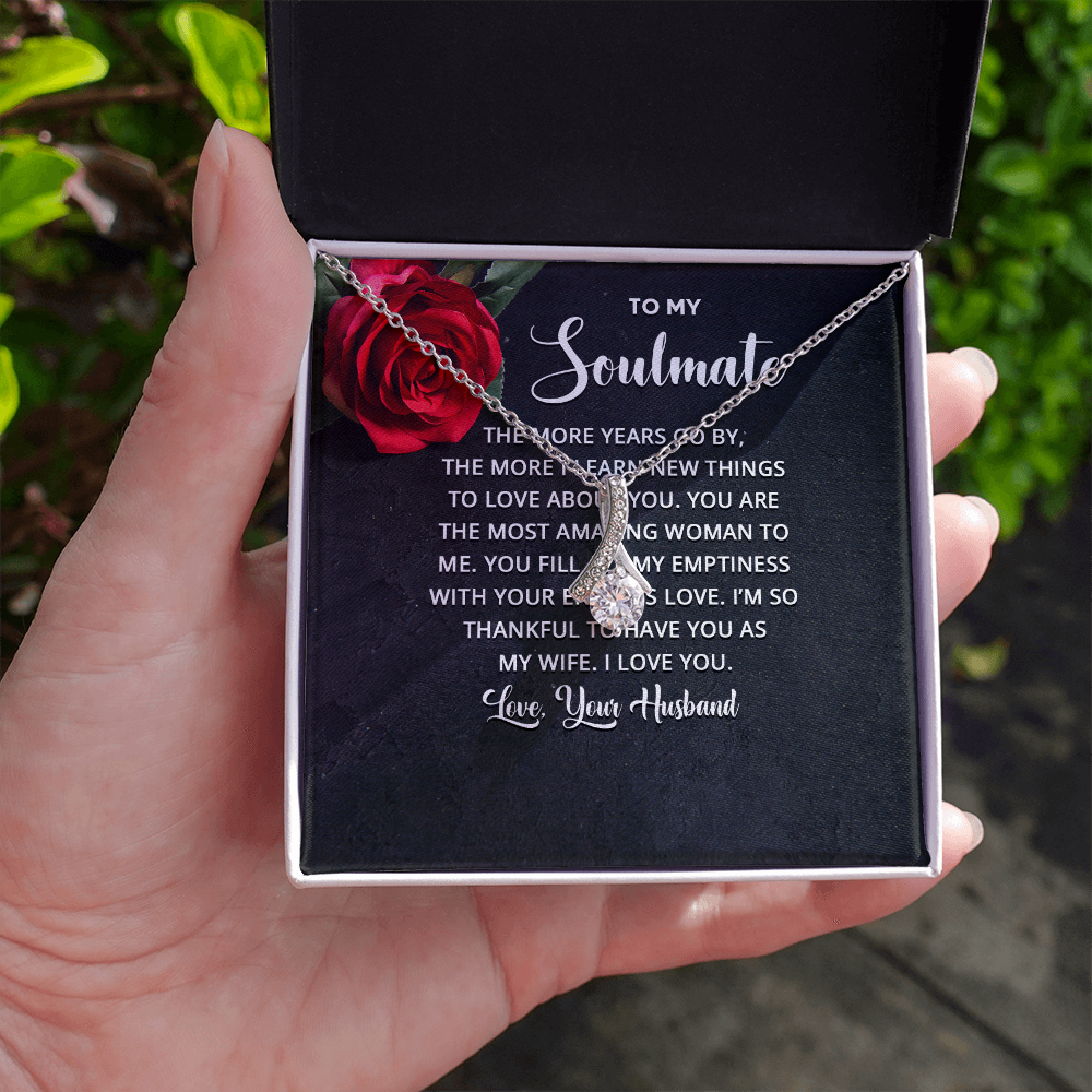 Alluring Beauty Necklace: To My Soulmate Love Your Husband