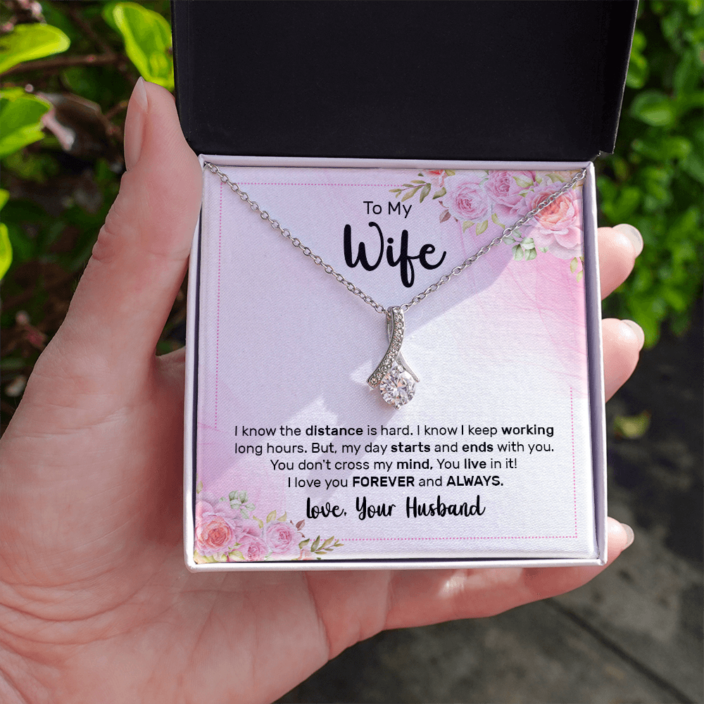 Alluring Beauty Necklace:To My Wife Love Your Husband