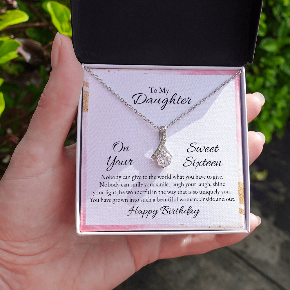 Alluring Beauty Necklace :To My Daughter Happy Birthday Sweet 16