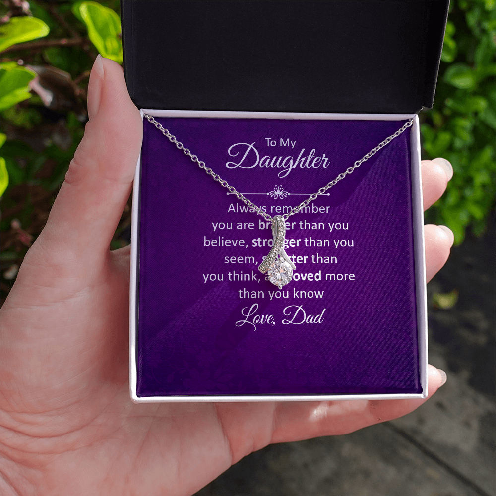 Alluring Beauty Necklace :To My Daughter Love Dad