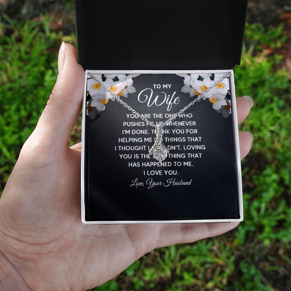 Alluring Beauty Necklace:To My Wife I Love Your Husband