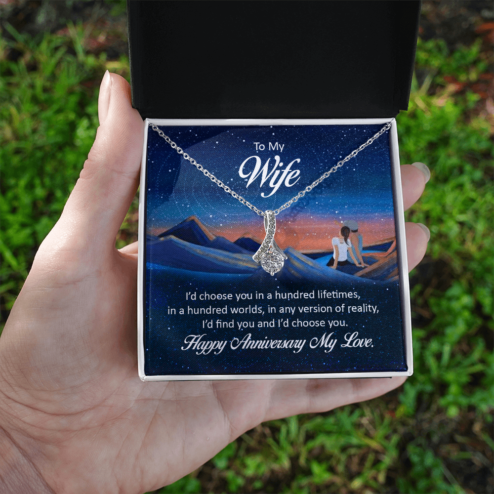 Alluring Beauty Necklace:To My Wife Happy Anniversary My Love