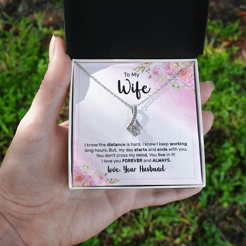 Alluring Beauty Necklace:To My Wife Love Your Husband