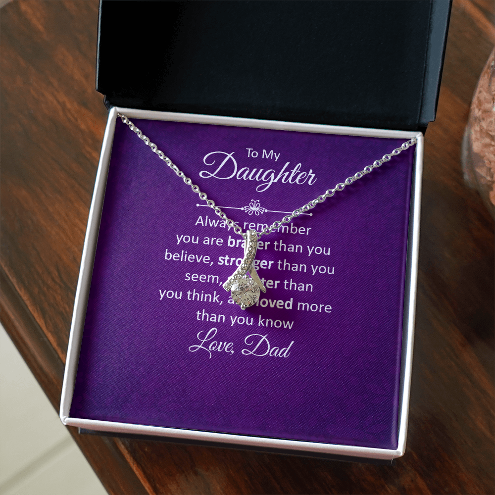 Alluring Beauty Necklace :To My Daughter Love Dad