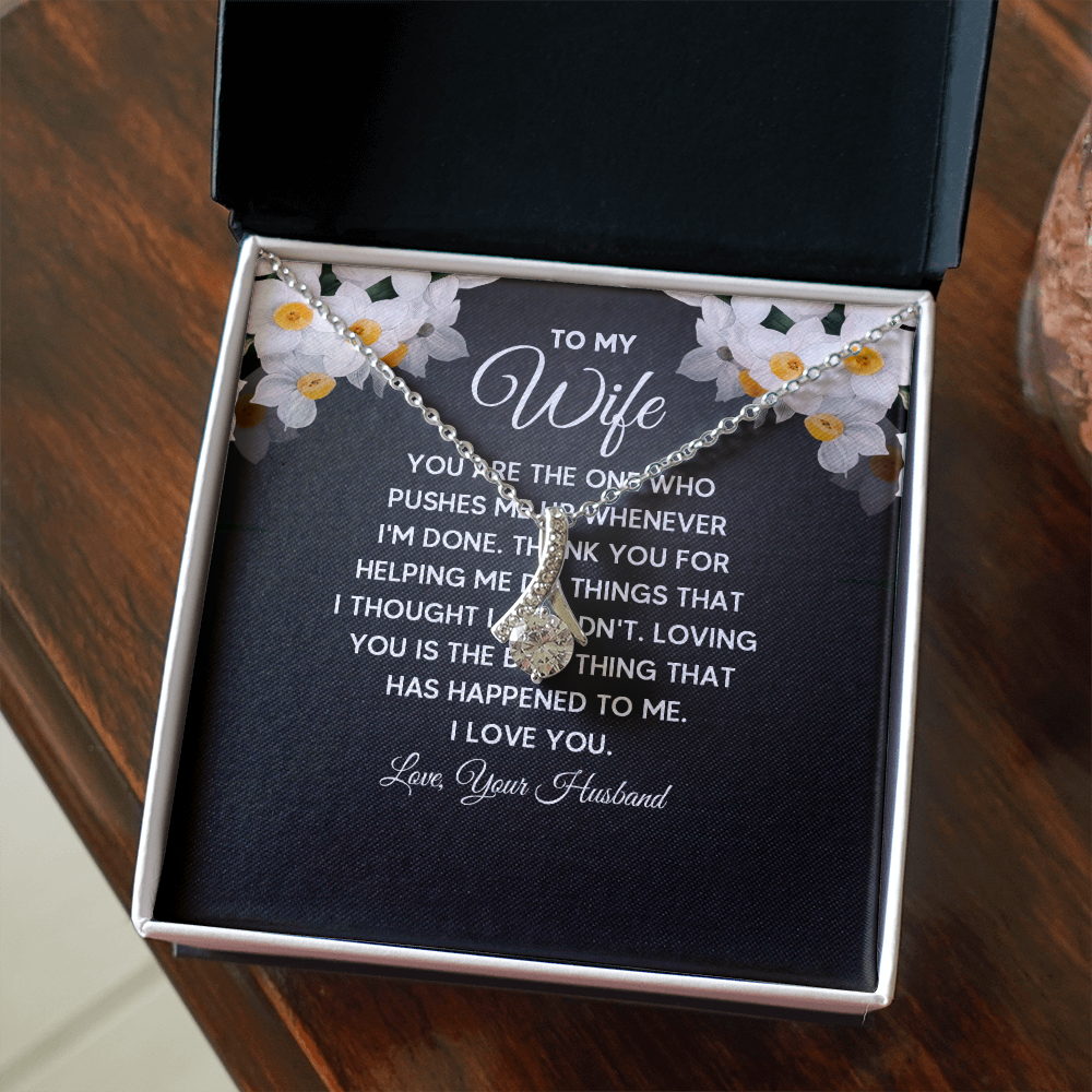 Alluring Beauty Necklace:To My Wife I Love Your Husband