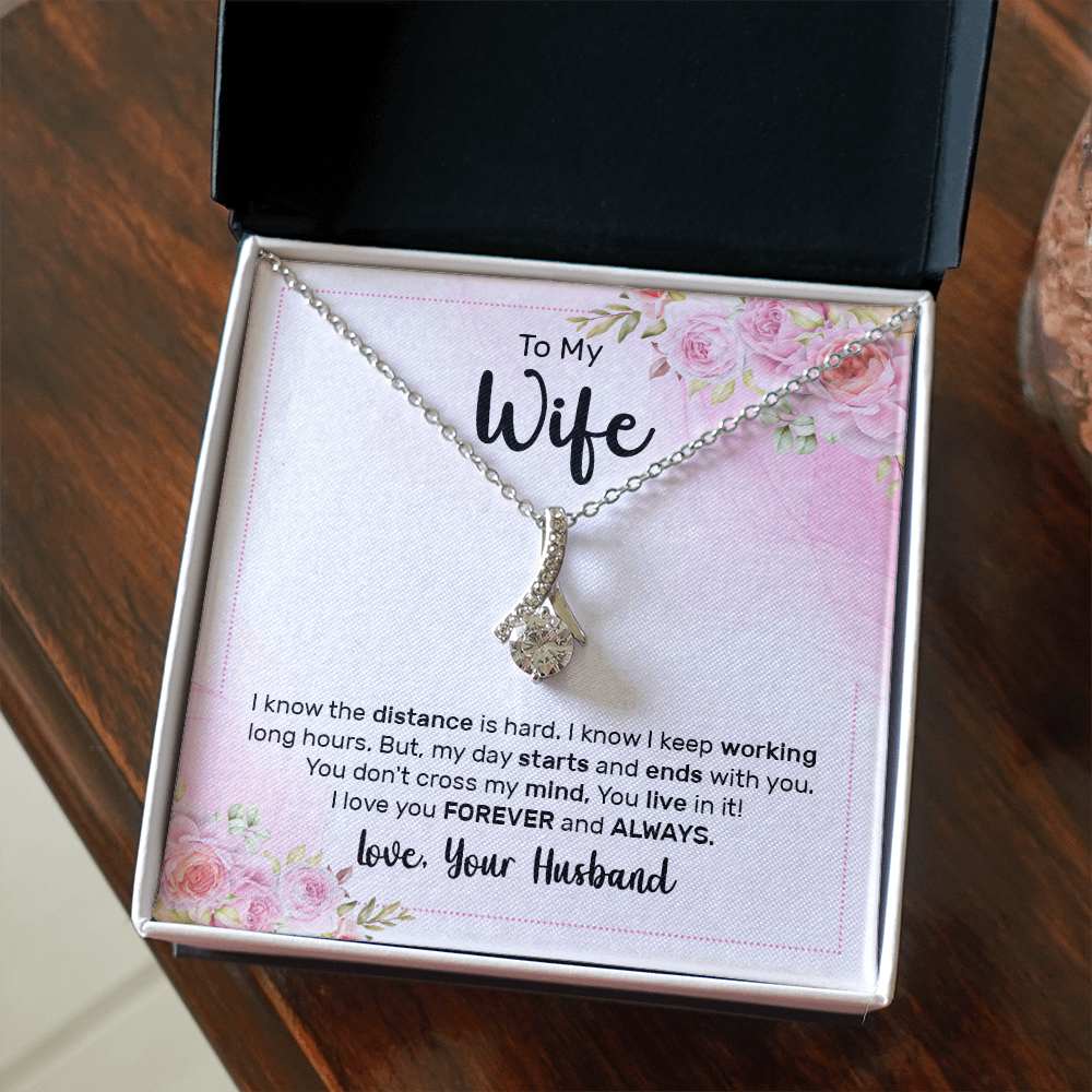 Alluring Beauty Necklace:To My Wife Love Your Husband