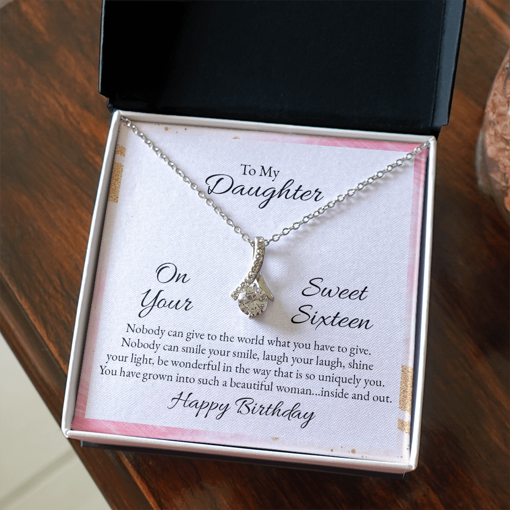 Alluring Beauty Necklace :To My Daughter Happy Birthday Sweet 16