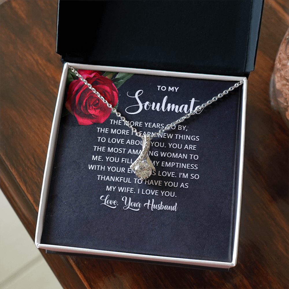 Alluring Beauty Necklace: To My Soulmate Love Your Husband