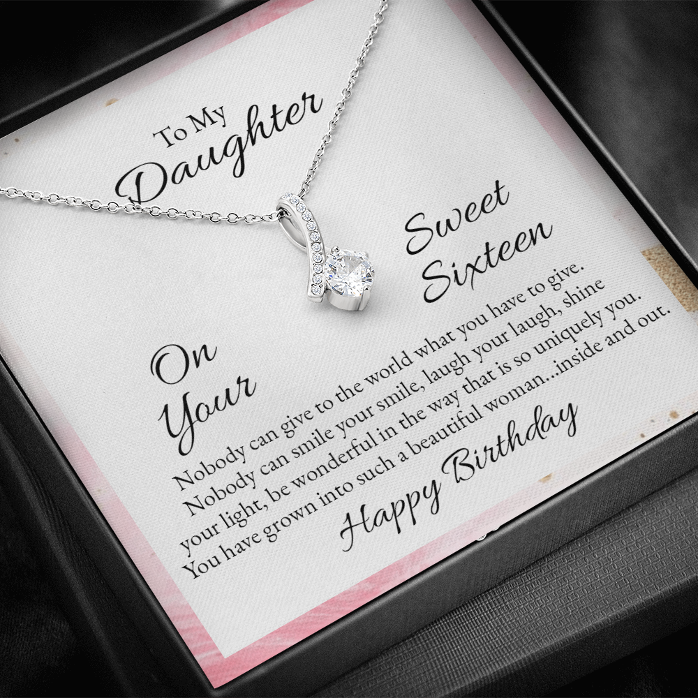Alluring Beauty Necklace :To My Daughter Happy Birthday Sweet 16