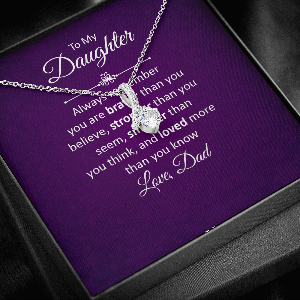 Alluring Beauty Necklace :To My Daughter Love Dad