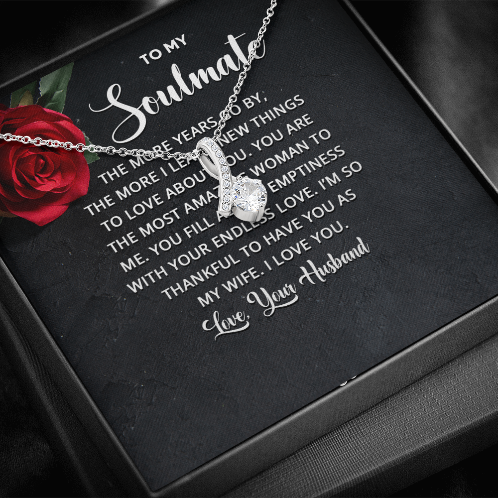Alluring Beauty Necklace: To My Soulmate Love Your Husband