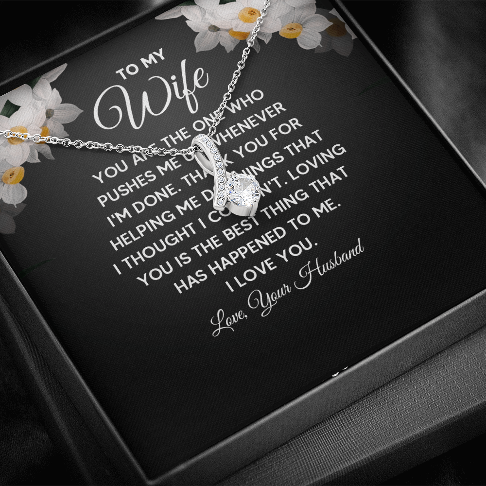 Alluring Beauty Necklace:To My Wife I Love Your Husband