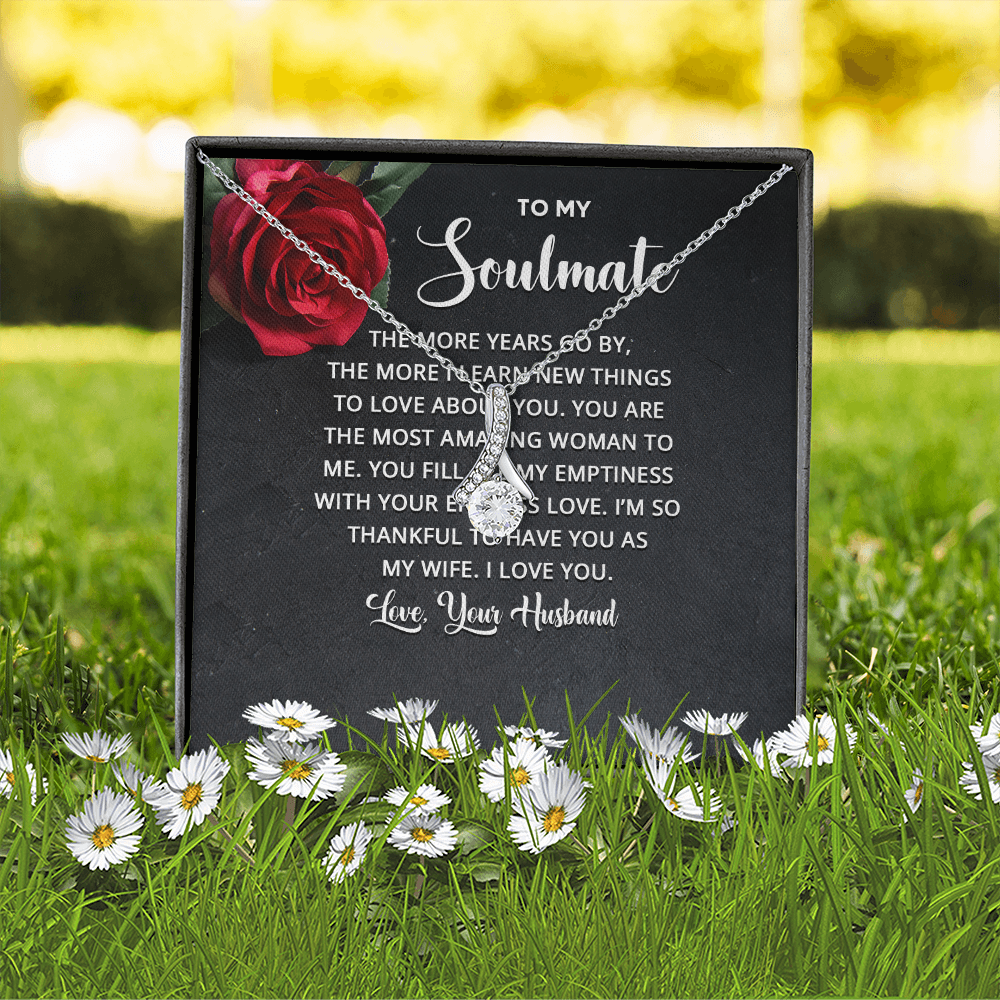 Alluring Beauty Necklace: To My Soulmate Love Your Husband