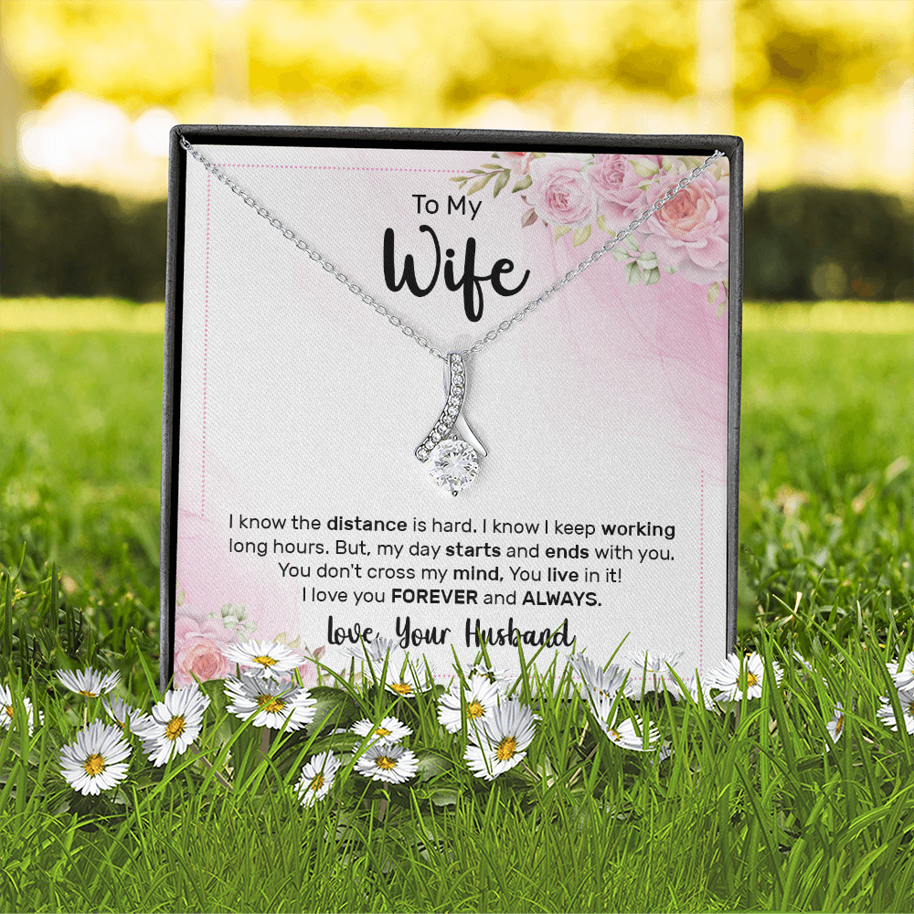 Alluring Beauty Necklace:To My Wife Love Your Husband