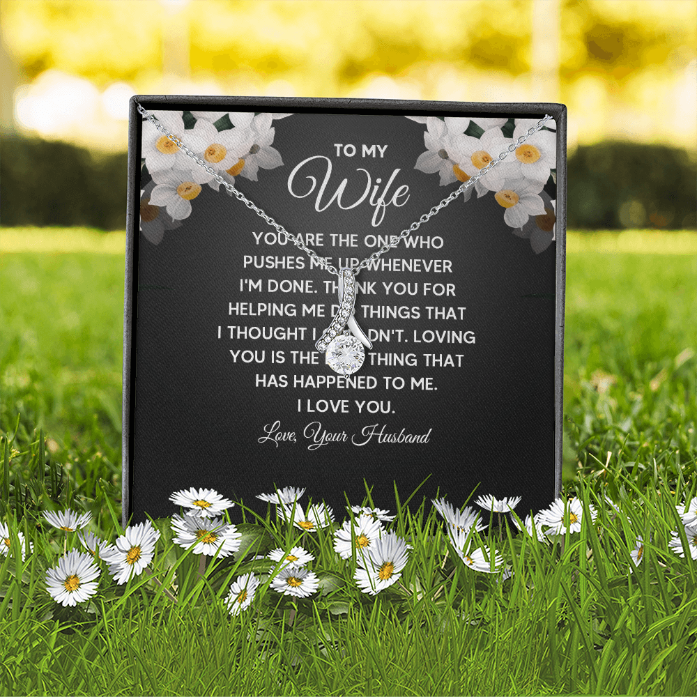 Alluring Beauty Necklace:To My Wife I Love Your Husband