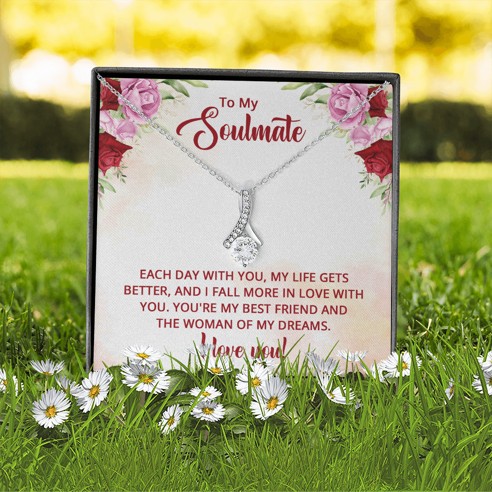 Alluring Beauty Necklace:To My Soulmate Each Day With You