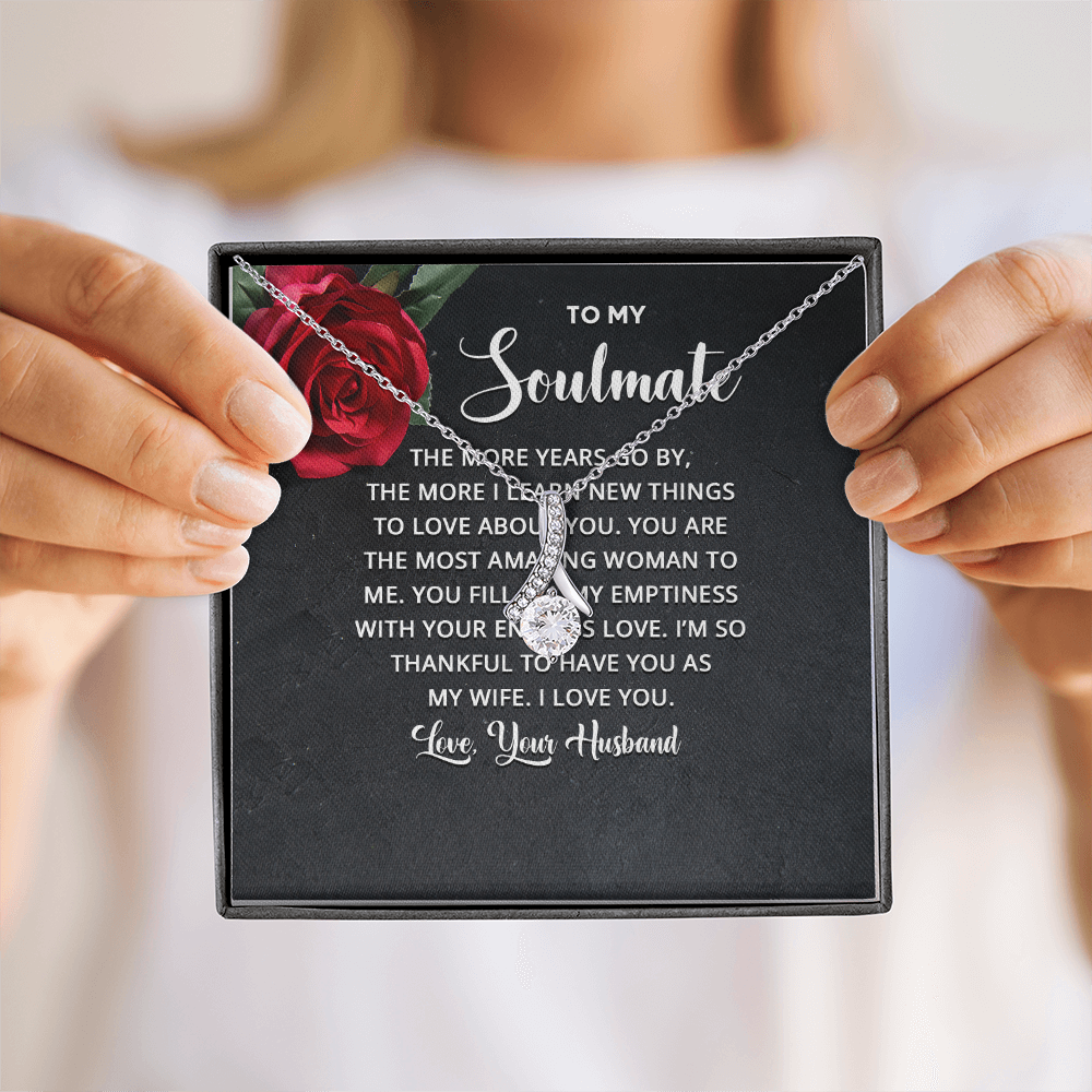 Alluring Beauty Necklace: To My Soulmate Love Your Husband