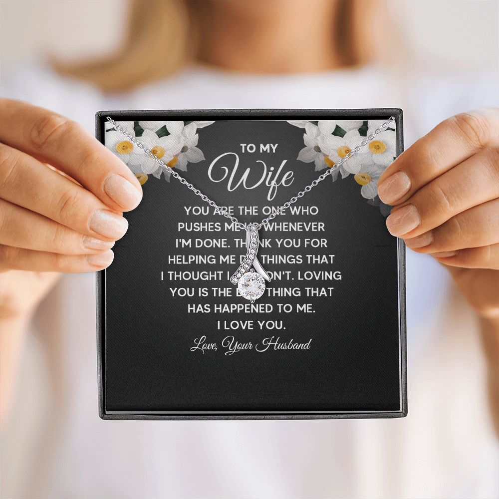 Alluring Beauty Necklace:To My Wife I Love Your Husband