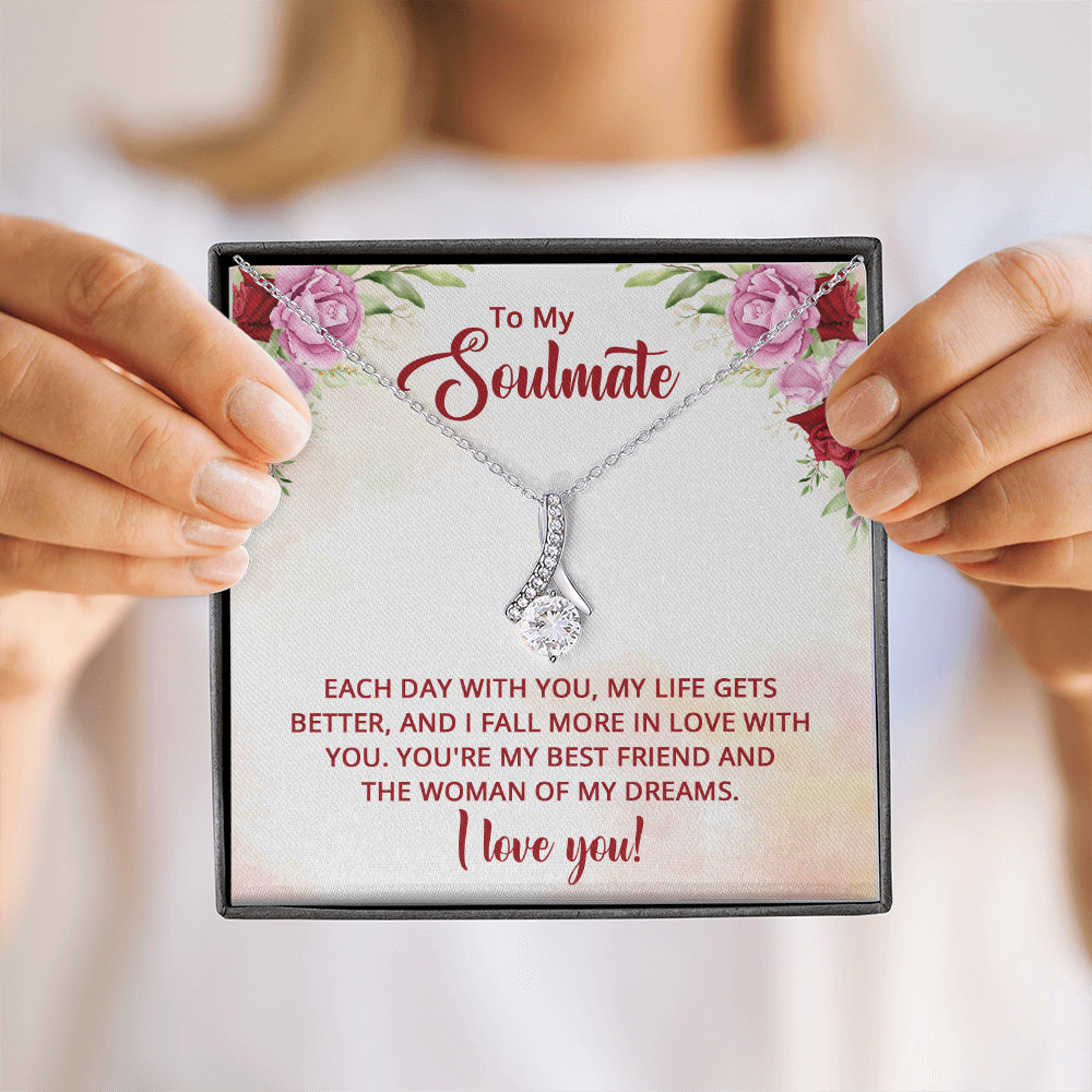 Alluring Beauty Necklace:To My Soulmate Each Day With You
