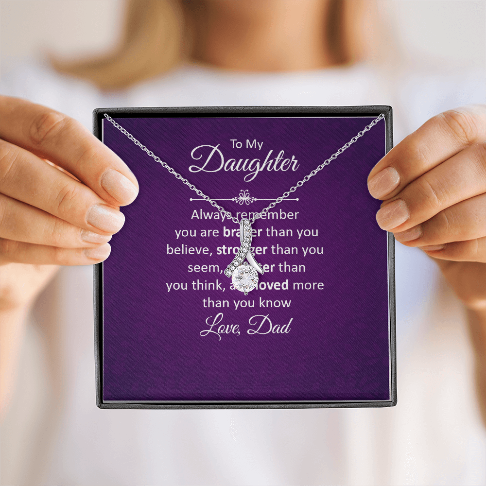Alluring Beauty Necklace :To My Daughter Love Dad