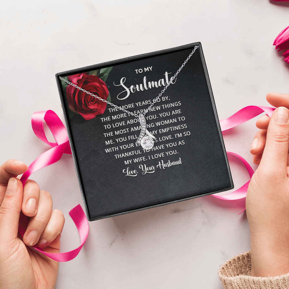 Alluring Beauty Necklace: To My Soulmate Love Your Husband