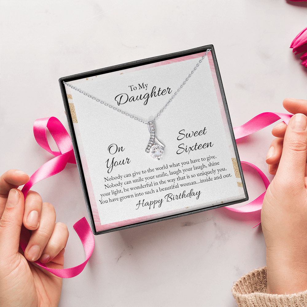 Alluring Beauty Necklace :To My Daughter Happy Birthday Sweet 16