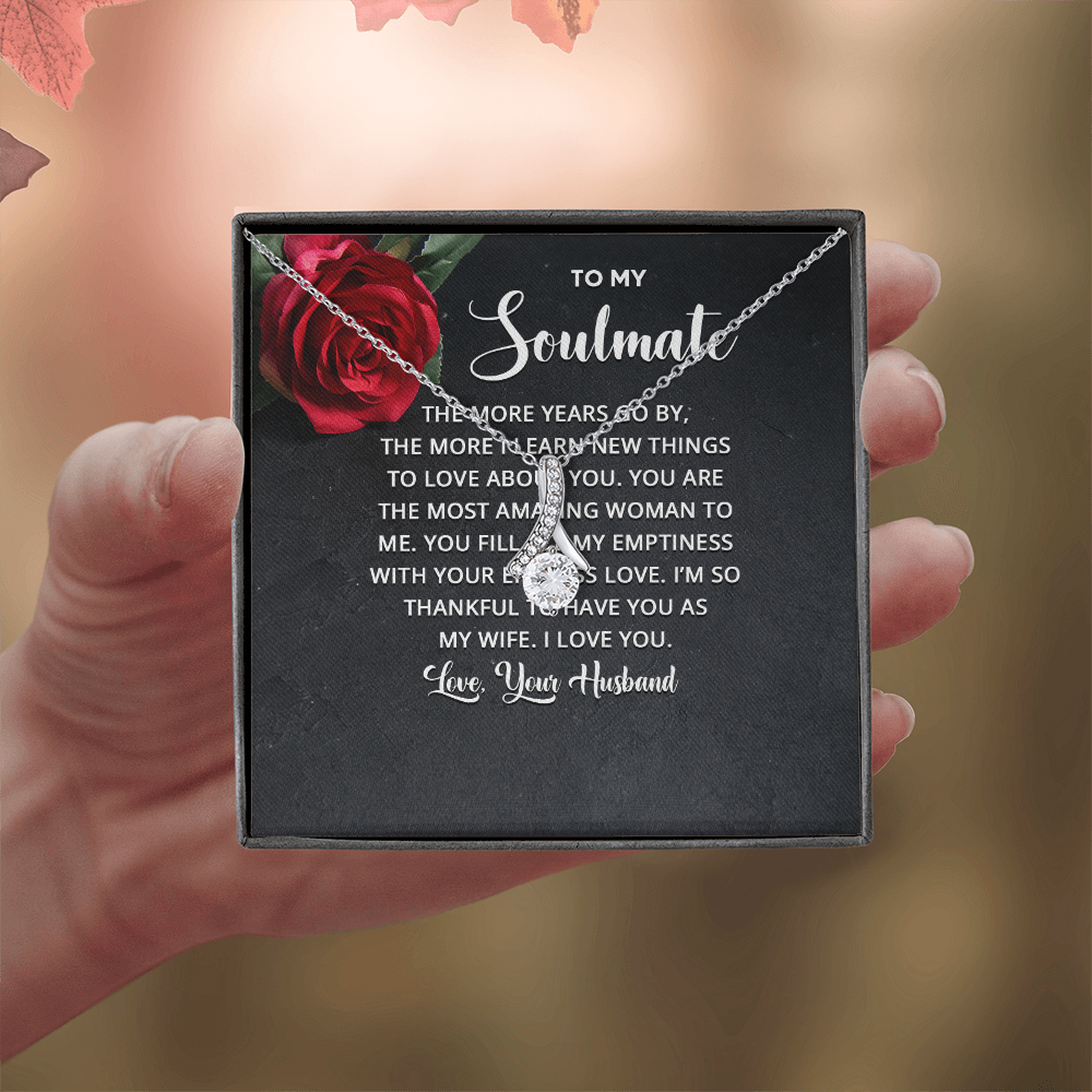 Alluring Beauty Necklace: To My Soulmate Love Your Husband