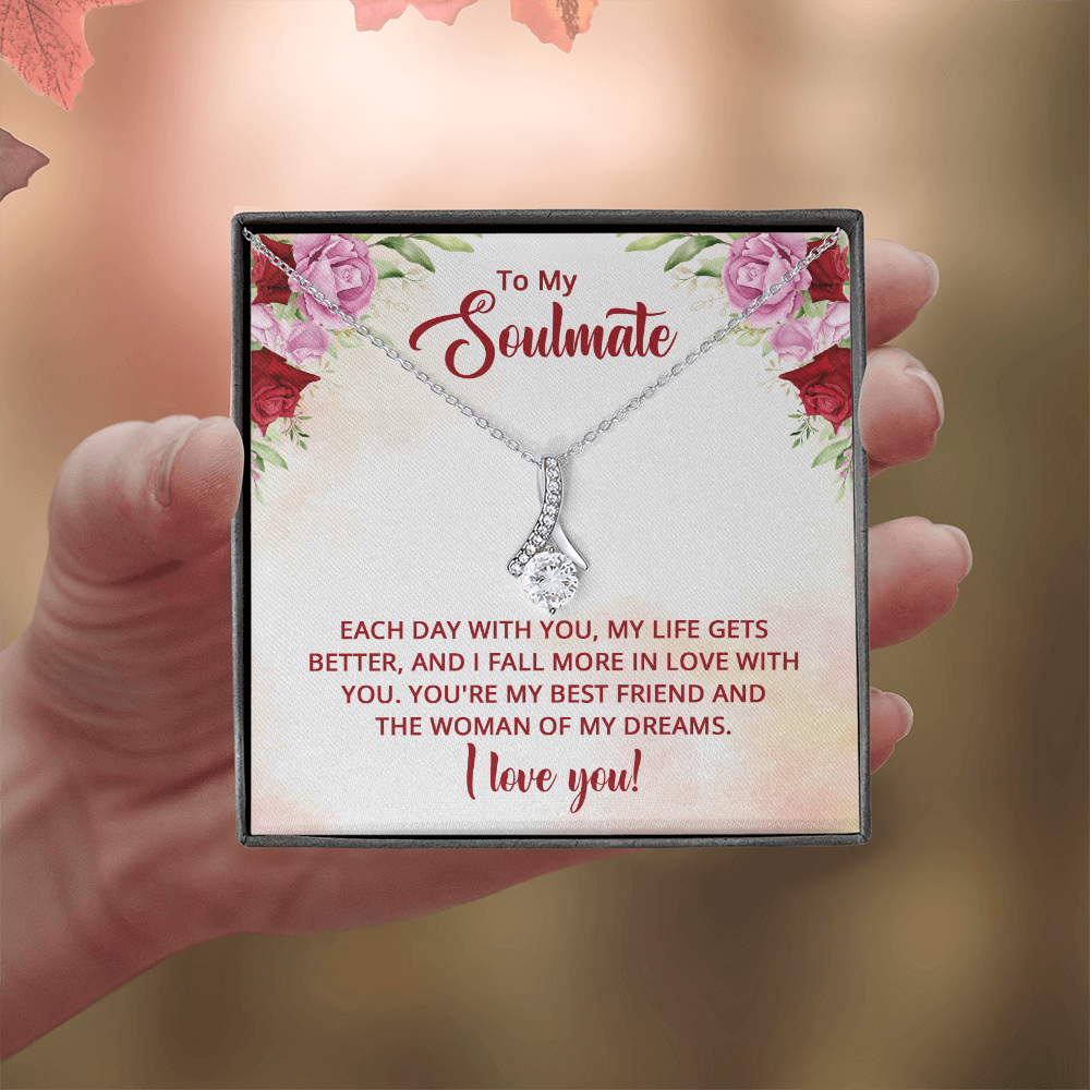 Alluring Beauty Necklace:To My Soulmate Each Day With You