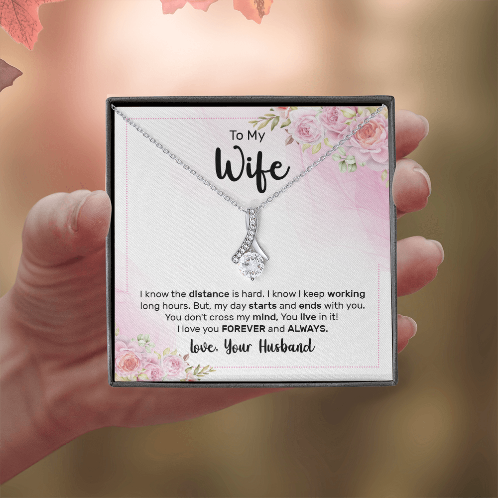 Alluring Beauty Necklace:To My Wife Love Your Husband