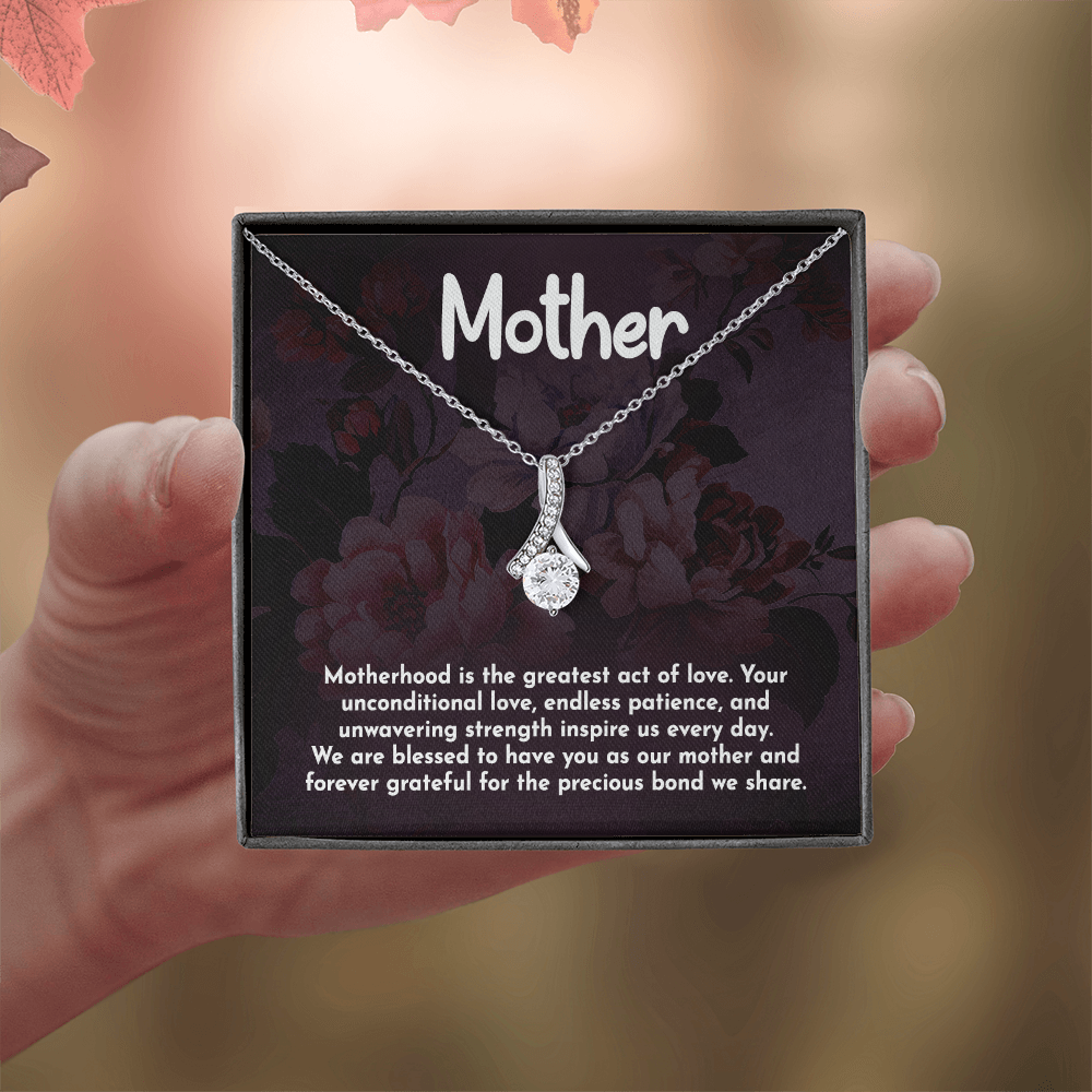 Alluring Beauty Necklace: Motherhood Is The Greatest Act Of love