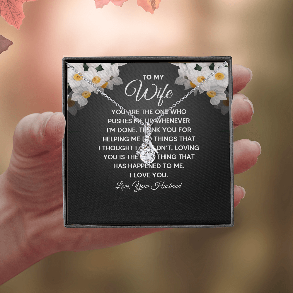 Alluring Beauty Necklace:To My Wife I Love Your Husband
