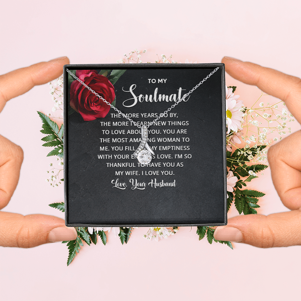 Alluring Beauty Necklace: To My Soulmate Love Your Husband