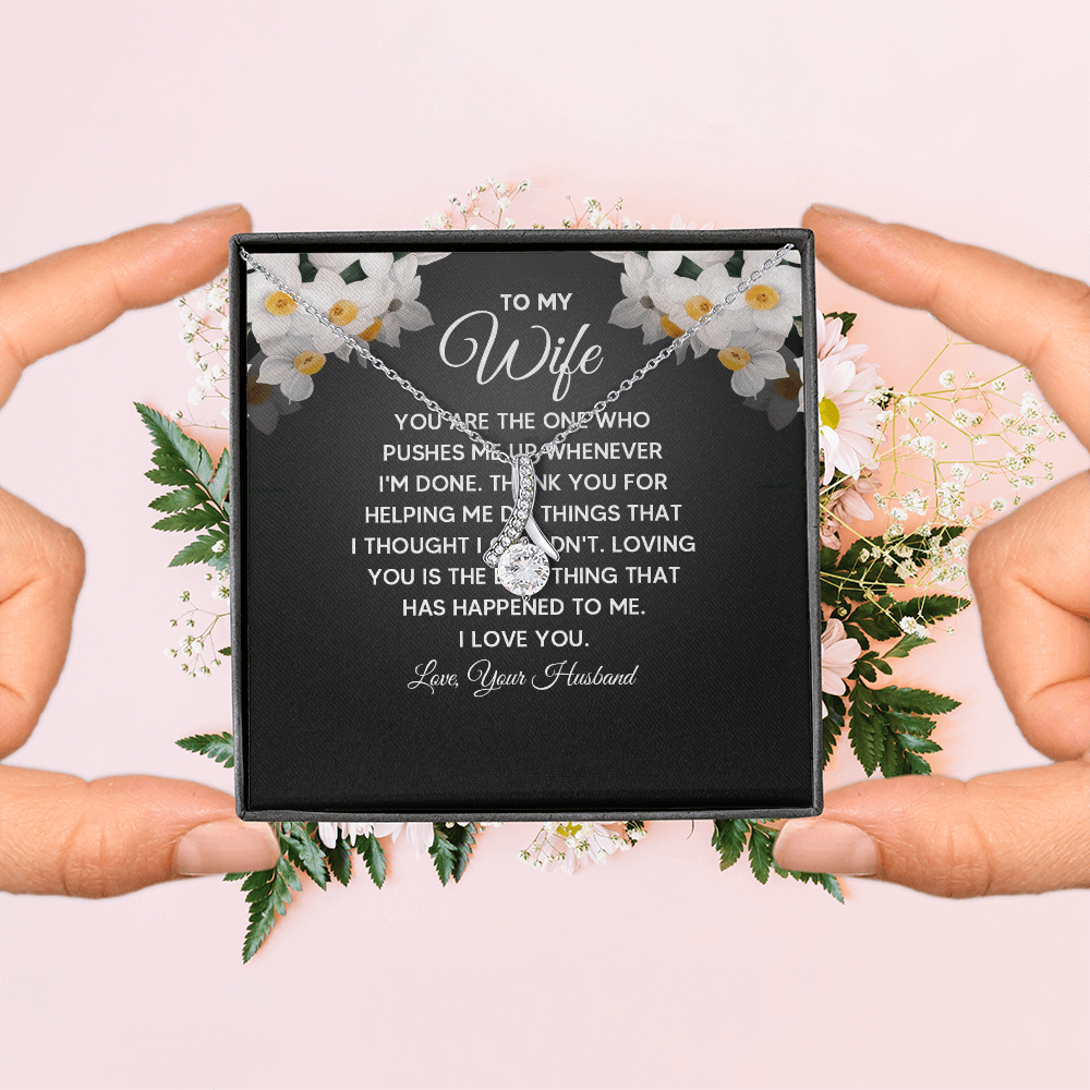 Alluring Beauty Necklace:To My Wife I Love Your Husband